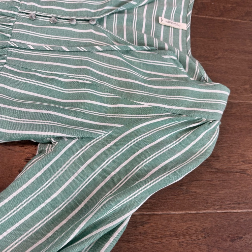 Gentle Fawn Green Striped Midi Dress - Picture 10 of 16